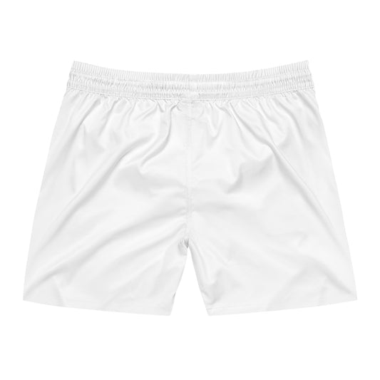 Men's Mid-Length Swim Shorts with Flame Design